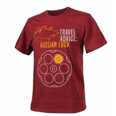 T-SHIRT HELIKON TRAVEL ADVICE RUSSIAN LUCK RED M-