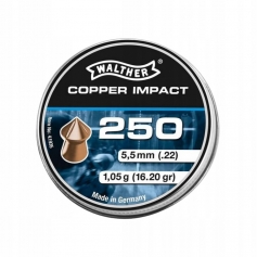 Śrut Diabolo WALTHER Cooper Impact 5,5mm 250 ostry miedziowany-Walther