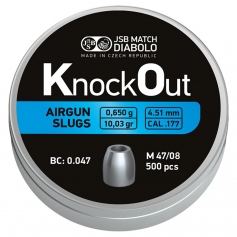 Śrut JSB KnockOut Slugs .177 500sztuk kal.4,51mm-JSB