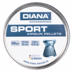 Śrut Płaski DIANA SPORT 5,5mm 250 szt.-Diana