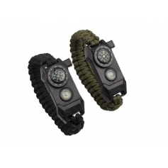 Bransoletka Survivalowa Krzesiwo Kompas Latarka-BSH ADVENTURE