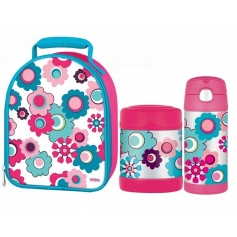 Zestaw dziecięcy z torbą THERMOS FUNTAINER KWIATY-Thermos