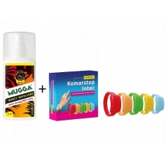MUGGA STRONG 50% DEET spray 75ml+OPASKA NA KOMARY-Mugga