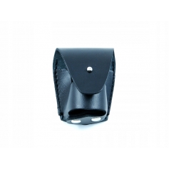 Kabura ładownica skórzana na bęben rewolweru czarnoprochowego czarna-Garbacz