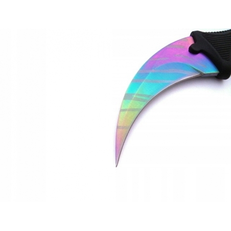 Nóż stały karambit CS:GO N-062S Rainbow Fade - stal nierdzewna 420-BSH