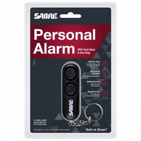 Alarm osobisty SABRE PA-02 Czarny Brelok-Sabre Red