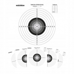 Tarcze strzeleckie REKREACYJNA 17X17 Ppn-R17 zestaw 20 sztuk-Rabarbar