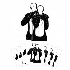 Tarcze strzeleckie sylwetkowe ZAKŁADNIK ZK2466 zestaw 20 sztuk-Rabarbar