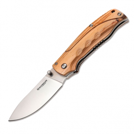 Nóż składany Boker Magnum Pakka Hunter 01MB700 - stal 7Cr17MoV, okładziny drewno Pakka, liner lock-BOKER