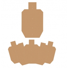 Tarcze IDPA na kartonie 770 mm x 470 mm ZESTAW 100 SZTUK-Lechpak