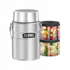 TERMOS obiadowy NA ŻYWNOŚĆ z dwoma naczyniami THERMOS 173070 1,39L INOX-Thermos