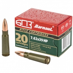 AMUNICJA 7,62x39 mm HP BARNAUL 8g ZN op. 20szt.