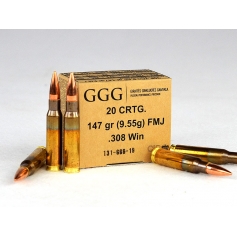 Amunicja .308WIN GGG GPX11 147gr FMJ opakowanie 20szt.-GGG