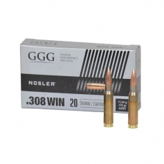 Amunicja .308WIN GGG HPBT 11,3g/175gr. | GPX15 NOSLER 1.4S opakowanie 20szt.-GGG