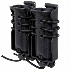 Podwójna ładownica Wosport Urban Assault Quick Pull na magazynki - Czarna-