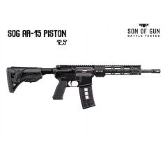 KARABIN AR-15 SOG 12,5" TŁOKOWY KALIBER 5,56x45/.223 REM | CZARNY-SON OF GUN BATTLE TESTED