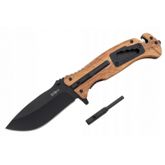 Nóż sprężynowy ratowniczy 6 w 1 BSH ADVENTURE krzesiwo gwizdek klucze-