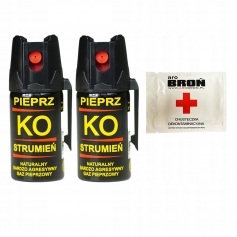 2 x Gaz pieprzowy Klever Gmbh 40 ml KO JET żel + chusteczka-