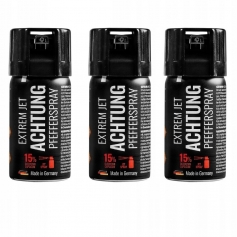 3 x Gaz Pieprzowy obronny Achtung eXtrem Strumień 40 ml 15% OC-