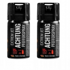 2 x Gaz Pieprzowy obronny Achtung eXtrem Strumień 40 ml 15% OC-