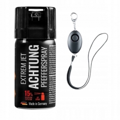 Gaz Pieprzowy Achtung eXtrem Strumień 40 ml 15% OC + alarm dźwiękowy-