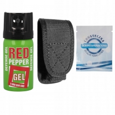 Gaz pieprzowy obronny RED PEPPER Green ZIELONY 40ml STREAM +chusteczka etui-