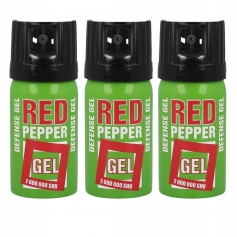 3 x Gaz pieprzowy obronny RED PEPPER Green ZIELONY 40ml STREAM-