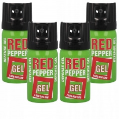 4 x Gaz pieprzowy obronny RED PEPPER Green ZIELONY 40ml STREAM-