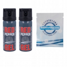 2 x Gaz pieprzowy w żelu RED PEPPER CONE spray 50ml obronny + chusteczka-