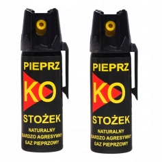 2 x Gaz pieprzowy obezwładniający KO FOG 50 ml - stożek chmura-