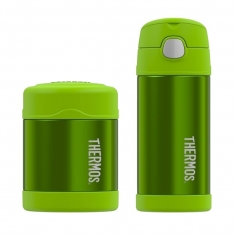 Lunchbox dla dziecka Termos zestaw dziecięcy Thermos FUNTAINER Zielon 355ml-