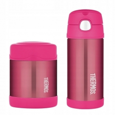 Lunchbox dla dziecka Termos zestaw dziecięcy Thermos FUNTAINER Różowy 355ml-