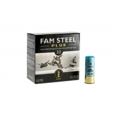 AMUNICJA STALOWA 12/70 FAM STEEL PLUS 32g 3-3,56mm op.25szt.-Pionki