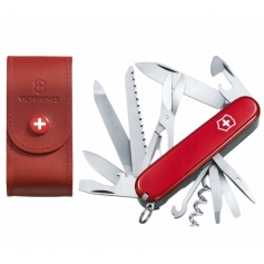 Scyzoryk Victorinox Ranger 1.3763 czerwony + etui skórzane czerwone-