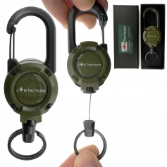 Retraktor linka zwijana karabińczyk brelok smycz zwijka identyfikator GRN 1-