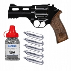Zestaw Rewolwer wiatrówka Black Ops Rhino 40DS 4,5 mm + 5 CO2 + BB 1500 szt-