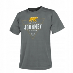 Koszulka męska bawełniana T-shirt HELIKON JOURNEY TO PROTECTION Grey XL-