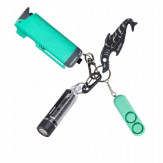 Brelok zestaw dla kobiety: gaz pieprzowy Sabre + alarm + latarka MINT-