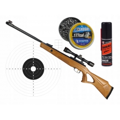 Wiatrówka sprężynowa Beeman 10620 z lunetą 4,5 mm + tarcze śrut olej ZESTAW-