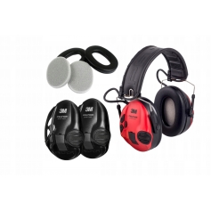 Aktywne ochronniki słuchu 3M PELTOR SportTAC czarny +wymienna nakładka HY21-