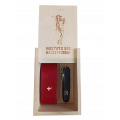 Nóż Scyzoryk Victorinox Climber 1.3703.3 CZARNY + etui + pudełko prezentowe-