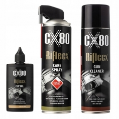 ZESTAW do czyszczenia i konserwacji broni: Riflecx Gun Cleaner, Care Spray-
