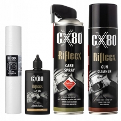 ZESTAW do czyszczenia i konserwacji broni: Riflecx Gun Cleaner, Care Spray-