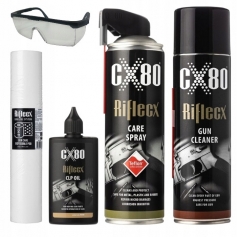 ZESTAW do czyszczenia i konserwacji broni: Riflecx Gun Cleaner, Care Spray-