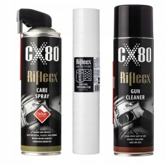 ZESTAW do czyszczenia i konserwacji broni: Riflecx Gun Cleaner, Care Spray-