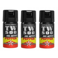 3 x Gaz pieprzowy TW_500 strumień żel 40ml obronny-