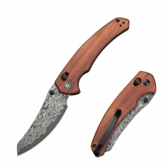 Nóż składany Civivi Sixgill Guibourtia Wood, Damascus Reverse Tanto-