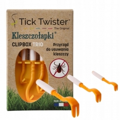TICK TWISTER Kleszczołapki do wyciągania usuwania kleszczy CLIPBOX 3szt-