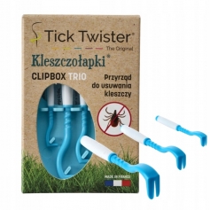 TICK TWISTER Kleszczołapki do wyciągania usuwania kleszczy CLIPBOX 3szt-