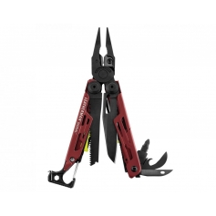 Multitool Leatherman Signal Crimson 832745- survivalowy multitool, krzesiwo, gwizdek ratowniczy, diamentowa ostrzałka-Leatherman